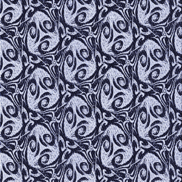 Round Patterned Night Blue Rug, pat1217blu