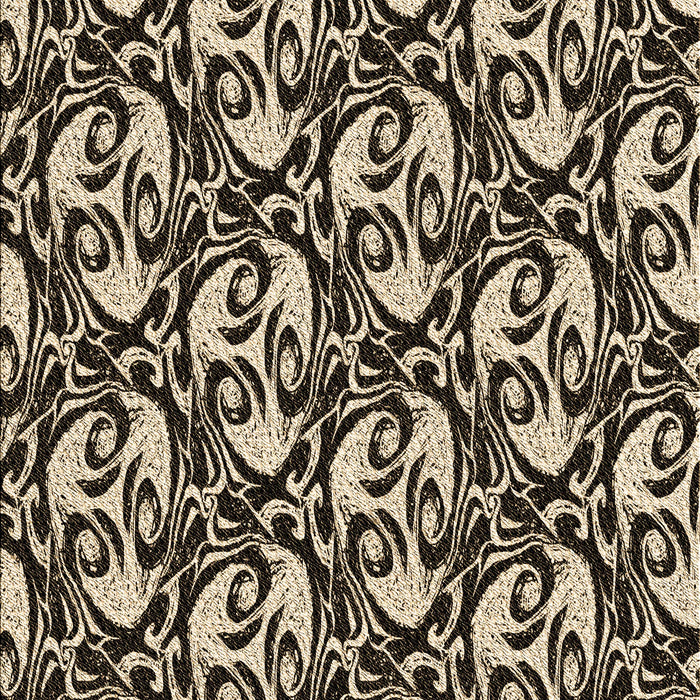 Patterned Midnight Gray Rug, pat1217brn