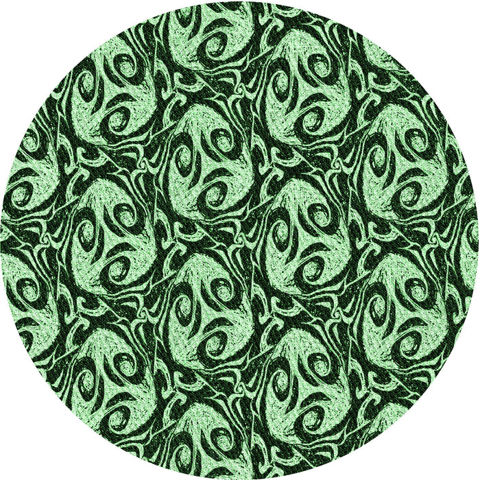 Square Machine Washable Transitional Pastel Green Rug in a Living Room, wshpat1217grn