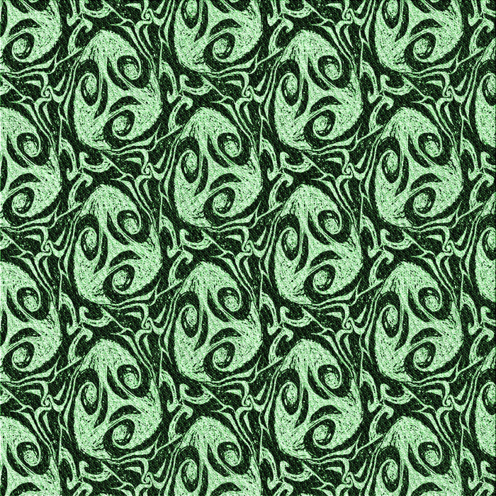 Round Machine Washable Transitional Pastel Green Rug, wshpat1217grn