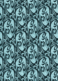 Machine Washable Transitional Deep Teal Green Rug, wshpat1217lblu