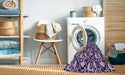 Machine Washable Transitional Dark Purple Rug in a Washing Machine, wshpat1217pur