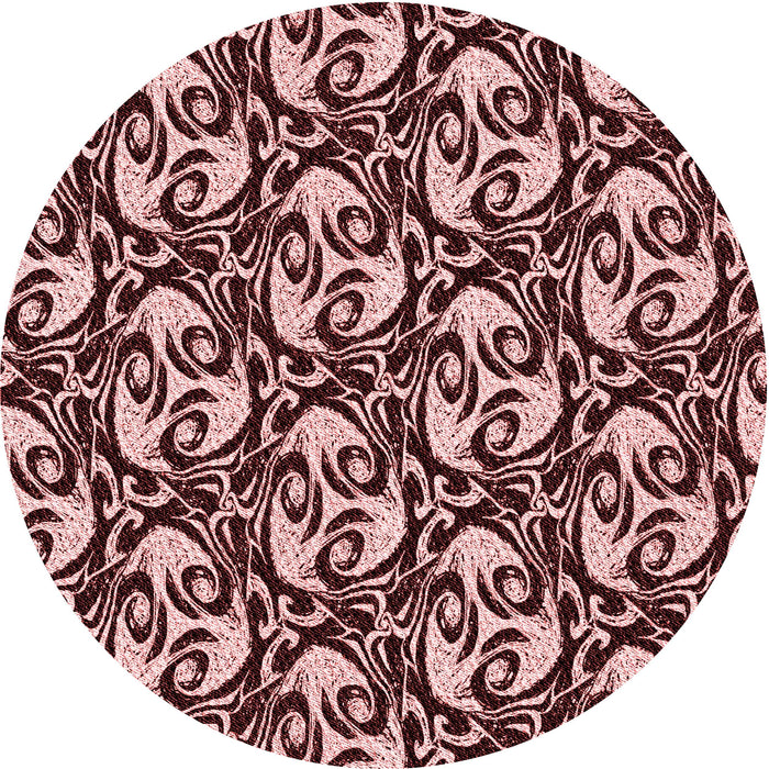 Square Patterned Pastel Pink Rug, pat1217rd