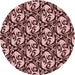 Square Patterned Pastel Pink Rug, pat1217rd