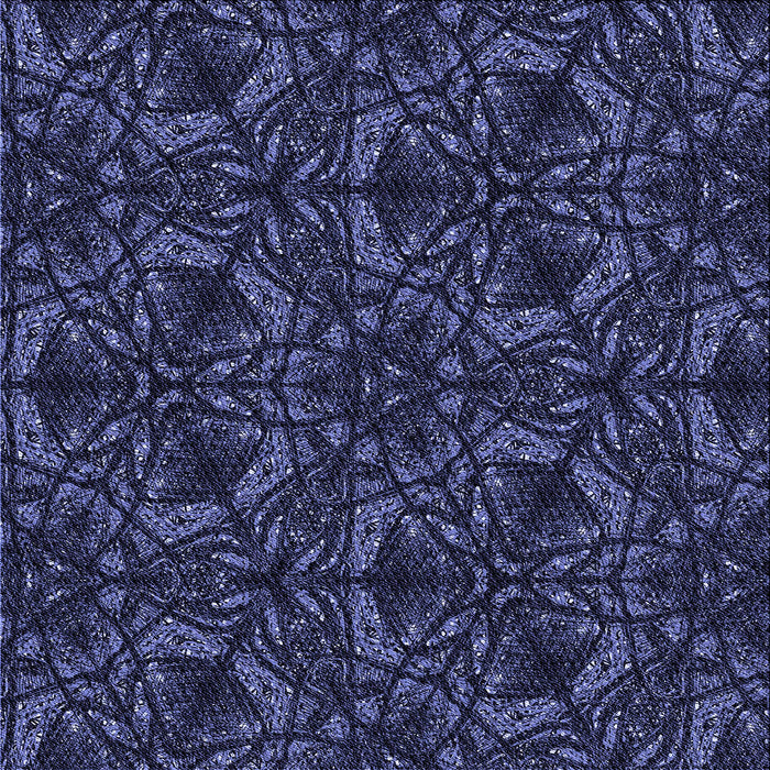 Round Machine Washable Transitional Night Blue Rug, wshpat1218blu