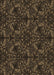 Machine Washable Transitional Brown Rug, wshpat1218brn