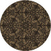 Square Patterned Brown Rug, pat1218brn