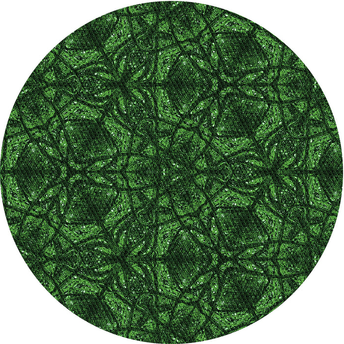 Square Machine Washable Transitional Black Rug in a Living Room, wshpat1218grn