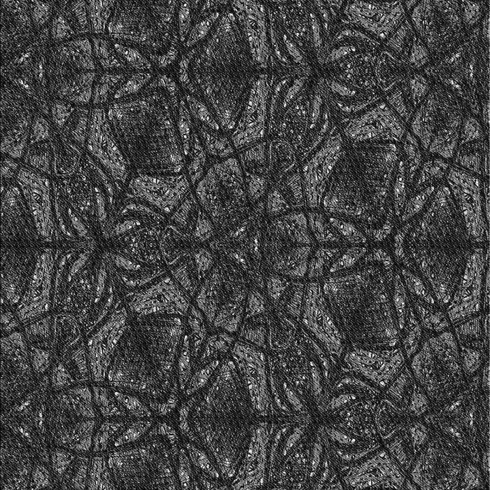 Machine Washable Transitional Midnight Gray Rug, wshpat1218gry