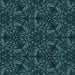 Round Patterned Dark Cyan Green Rug, pat1218lblu