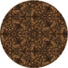 Square Patterned Black Brown Rug, pat1218org