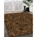 Patterned Black Brown Rug in Family Room, pat1218org