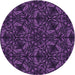 Square Patterned Dark Orchid Purple Rug, pat1218pur