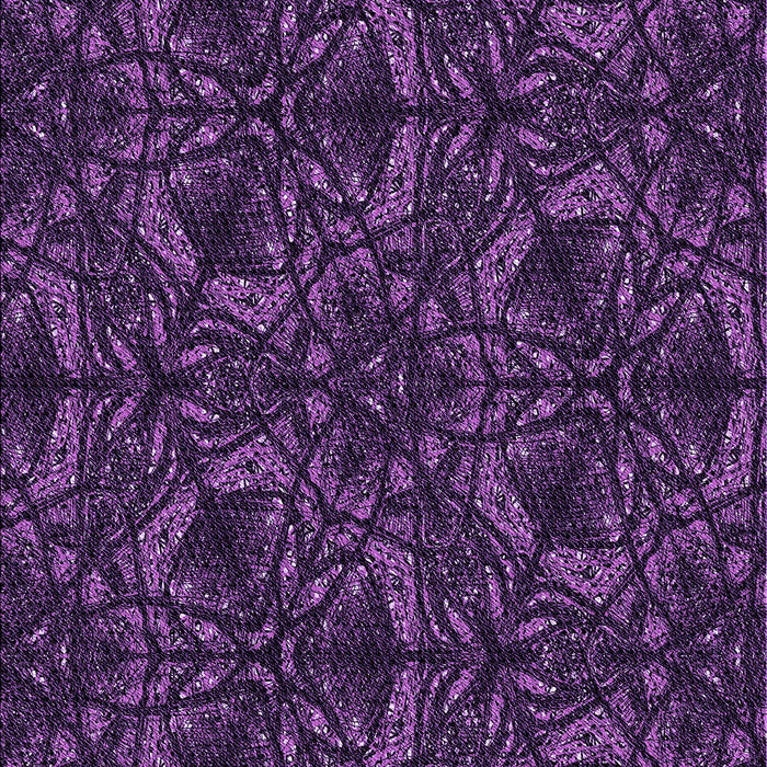 Machine Washable Transitional Dark Orchid Purple Rug, wshpat1218pur