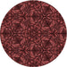 Square Machine Washable Transitional Cherry Red Rug in a Living Room, wshpat1218rd