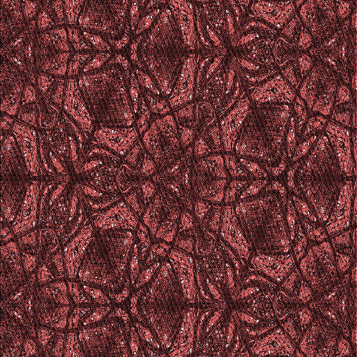 Patterned Cherry Red Rug, pat1218rd