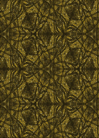 Machine Washable Transitional Dark Yellow Green Rug, wshpat1218yw