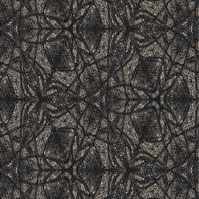 Patterned Black Novelty Rug, pat1218