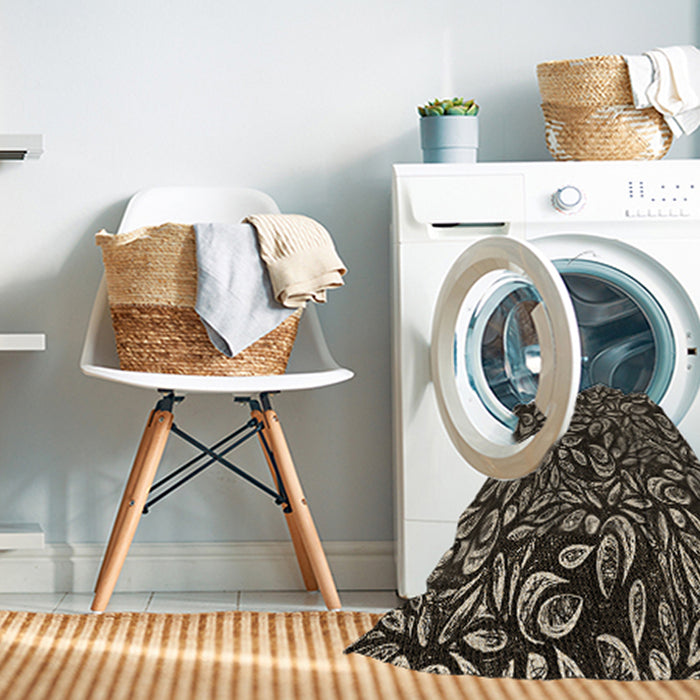 Machine Washable Transitional Brown Rug in a Washing Machine, wshpat1219brn