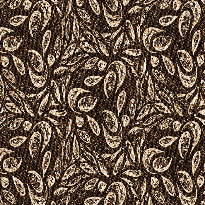 Patterned Black Brown Rug, pat1219org