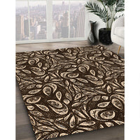 Patterned Black Brown Rug, pat1219org