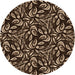 Square Machine Washable Transitional Black Brown Rug in a Living Room, wshpat1219org