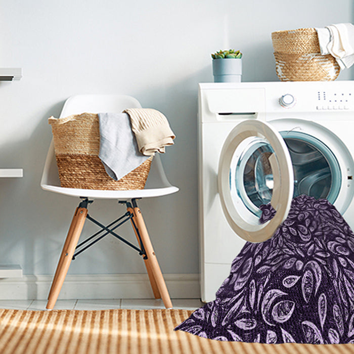Machine Washable Transitional Lilac Purple Rug in a Washing Machine, wshpat1219pur