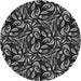 Sideview of Patterned Dark Gray Novelty Rug, pat1219