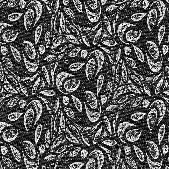 Patterned Dark Gray Novelty Rug, pat1219