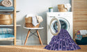 Machine Washable Transitional Purple Rug in a Washing Machine, wshpat122blu