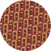 Square Patterned Orange Rug, pat122brn