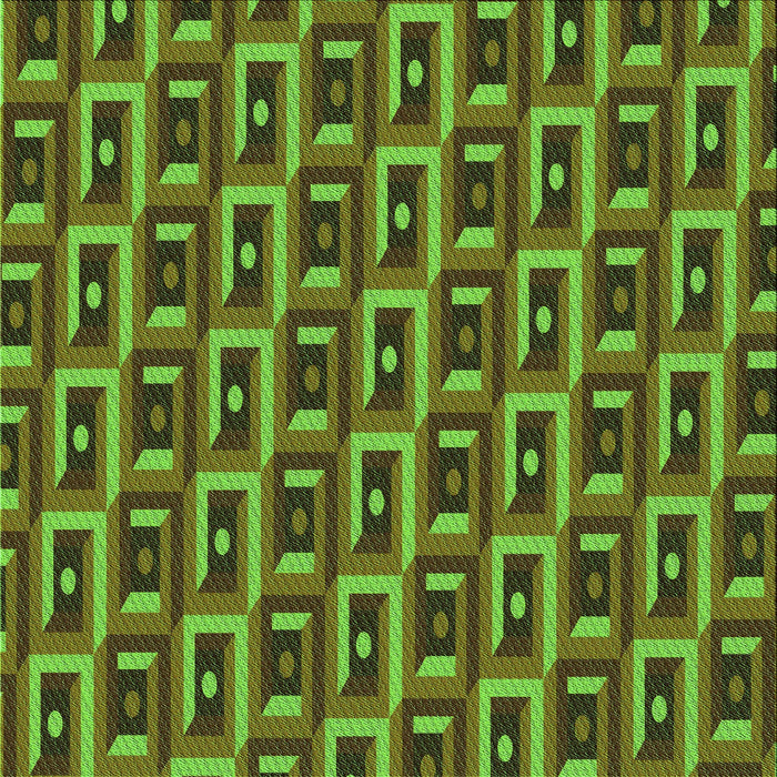 Round Machine Washable Transitional Chocolate Brown Rug, wshpat122grn