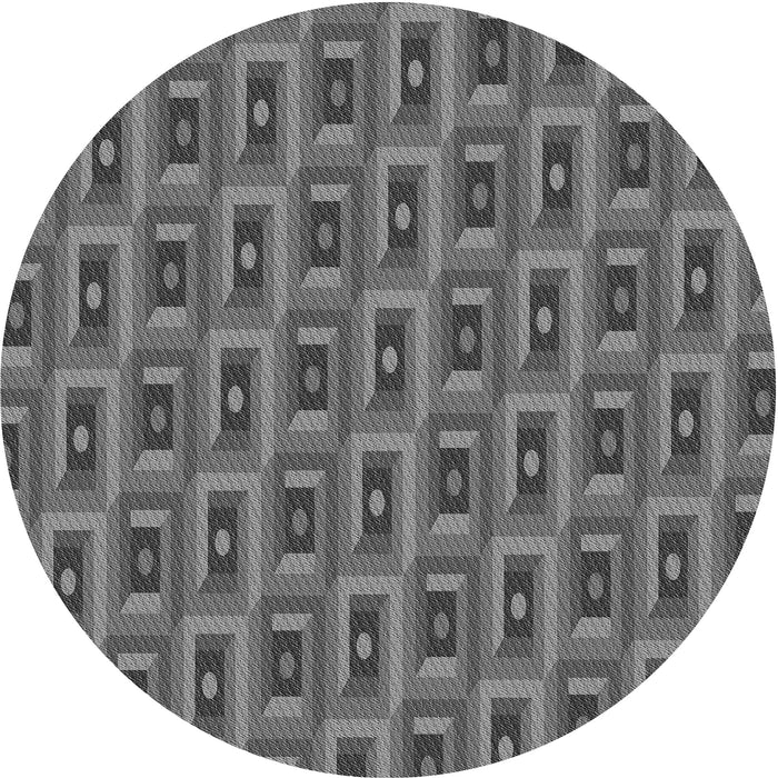 Square Patterned Gray Rug, pat122gry