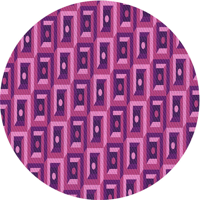 Square Patterned Medium Violet Red Pink Rug, pat122pur