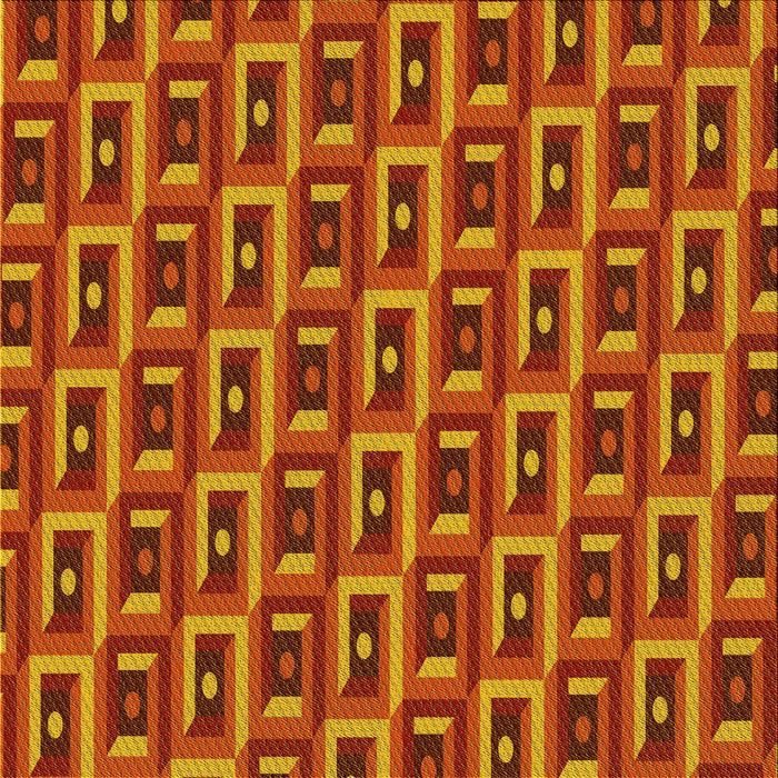 Round Machine Washable Transitional Neon Orange Rug, wshpat122yw