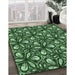 Machine Washable Transitional Green Rug in a Family Room, wshpat1220grn