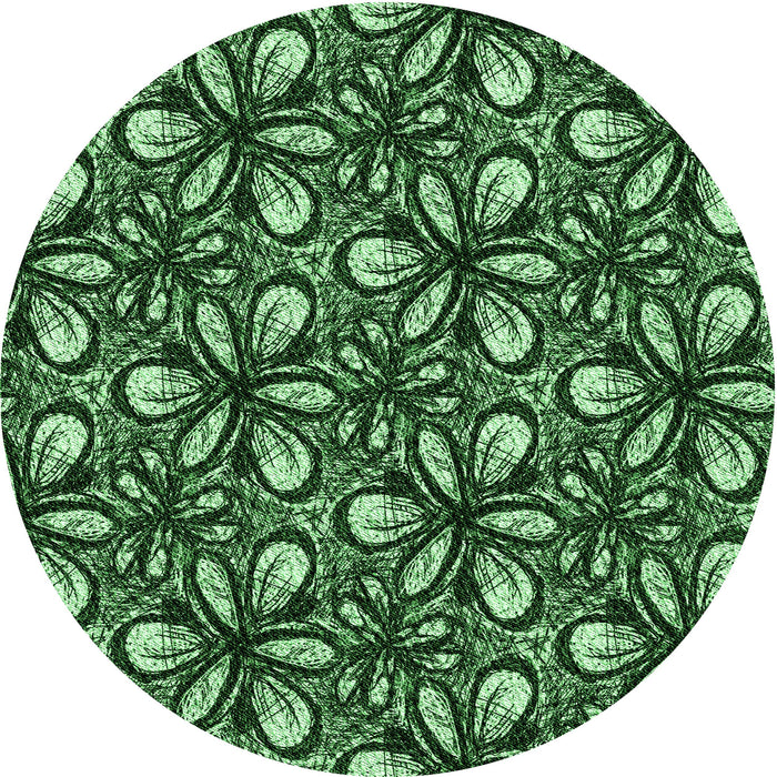 Square Machine Washable Transitional Green Rug in a Living Room, wshpat1220grn