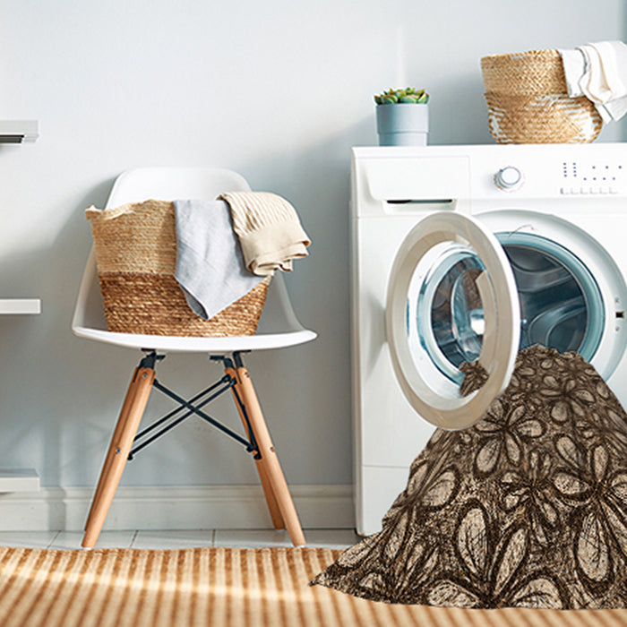 Machine Washable Transitional Brown Sand Brown Rug in a Washing Machine, wshpat1220org