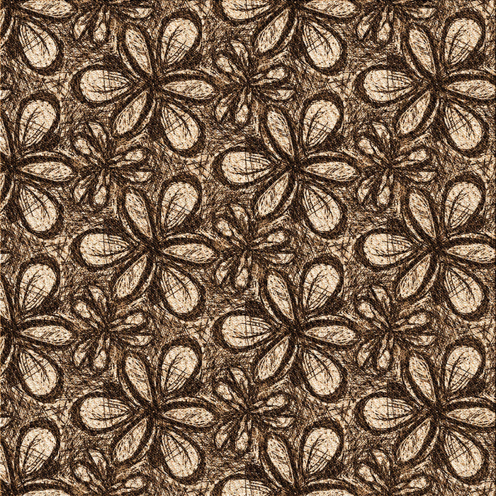 Round Machine Washable Transitional Brown Sand Brown Rug, wshpat1220org