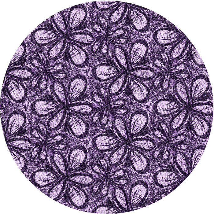 Square Patterned Bright Lilac Purple Rug, pat1220pur