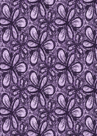 Machine Washable Transitional Bright Lilac Purple Rug, wshpat1220pur