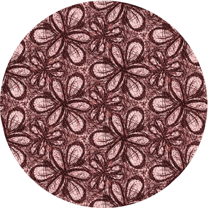 Square Machine Washable Transitional Light Coral Pink Rug in a Living Room, wshpat1220rd