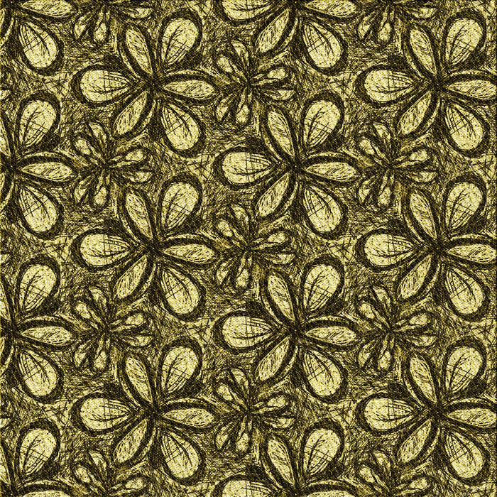 Round Machine Washable Transitional Black Brown Rug, wshpat1220yw