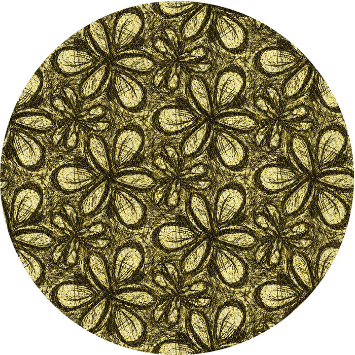 Square Patterned Black Brown Rug, pat1220yw