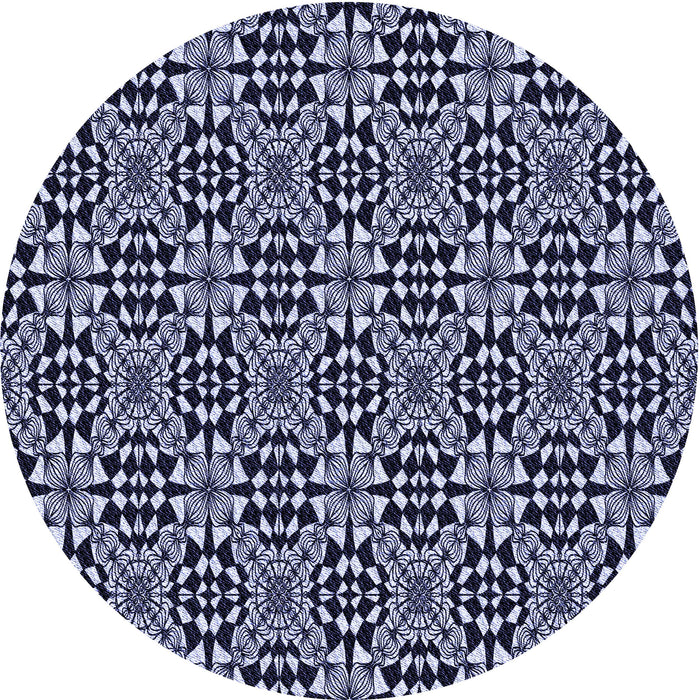 Square Patterned Night Blue Rug, pat1221blu