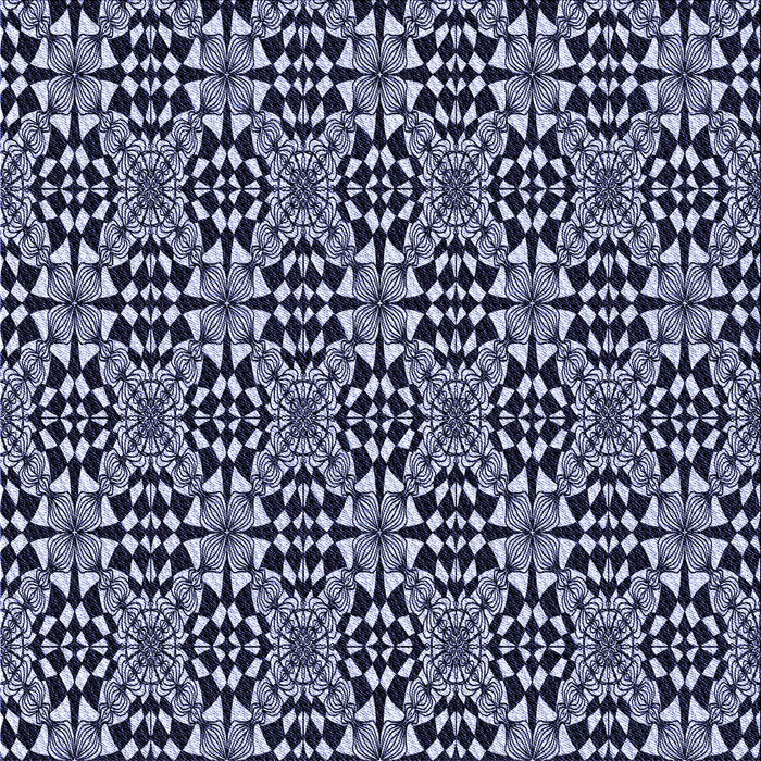 Round Patterned Night Blue Rug, pat1221blu