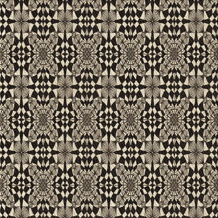 Round Patterned Midnight Gray Rug, pat1221brn