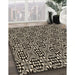 Patterned Midnight Gray Rug in Family Room, pat1221brn