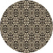 Square Patterned Midnight Gray Rug, pat1221brn