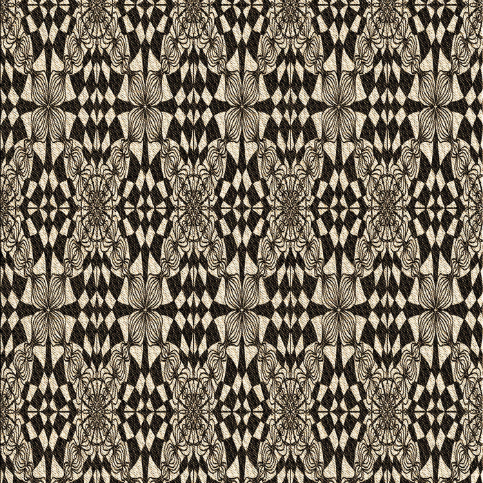 Patterned Midnight Gray Rug, pat1221brn